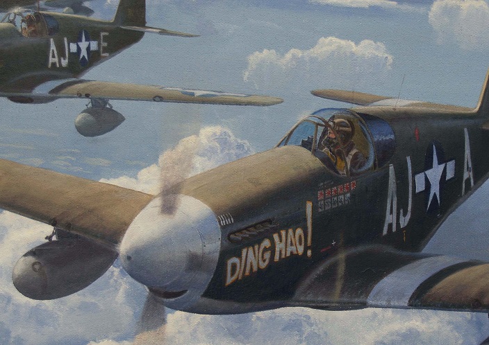 Airplane Art   P-51B James Howard painting