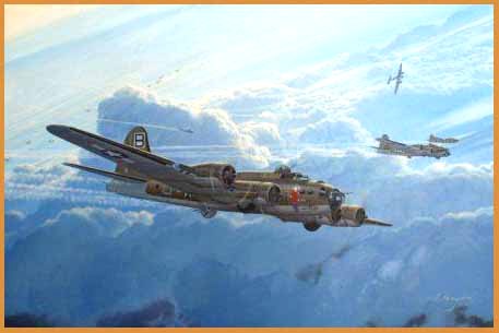 B-17 aviation art by Steve Heyen