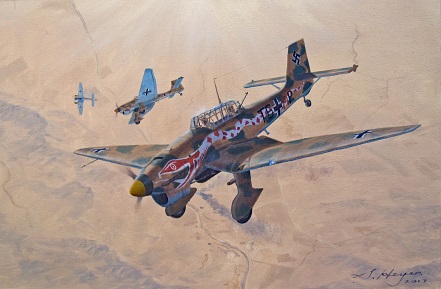 Aviation Art - Stuka painting