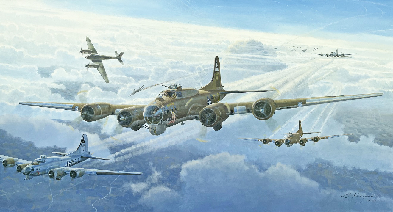 B-17 Aviation art by Steven Heyen