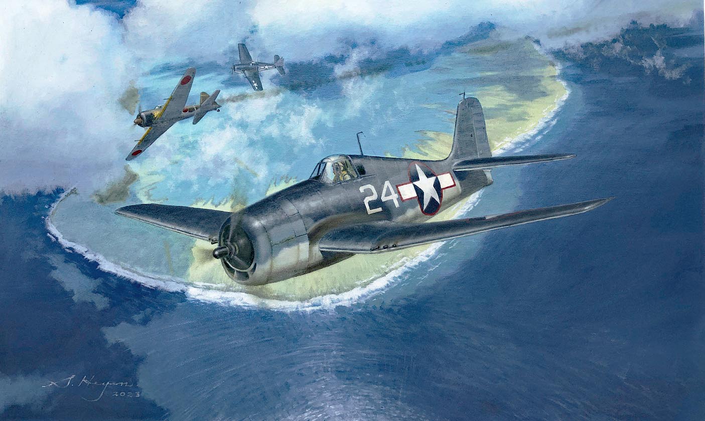 Grumman Hellcat aviation art painting
