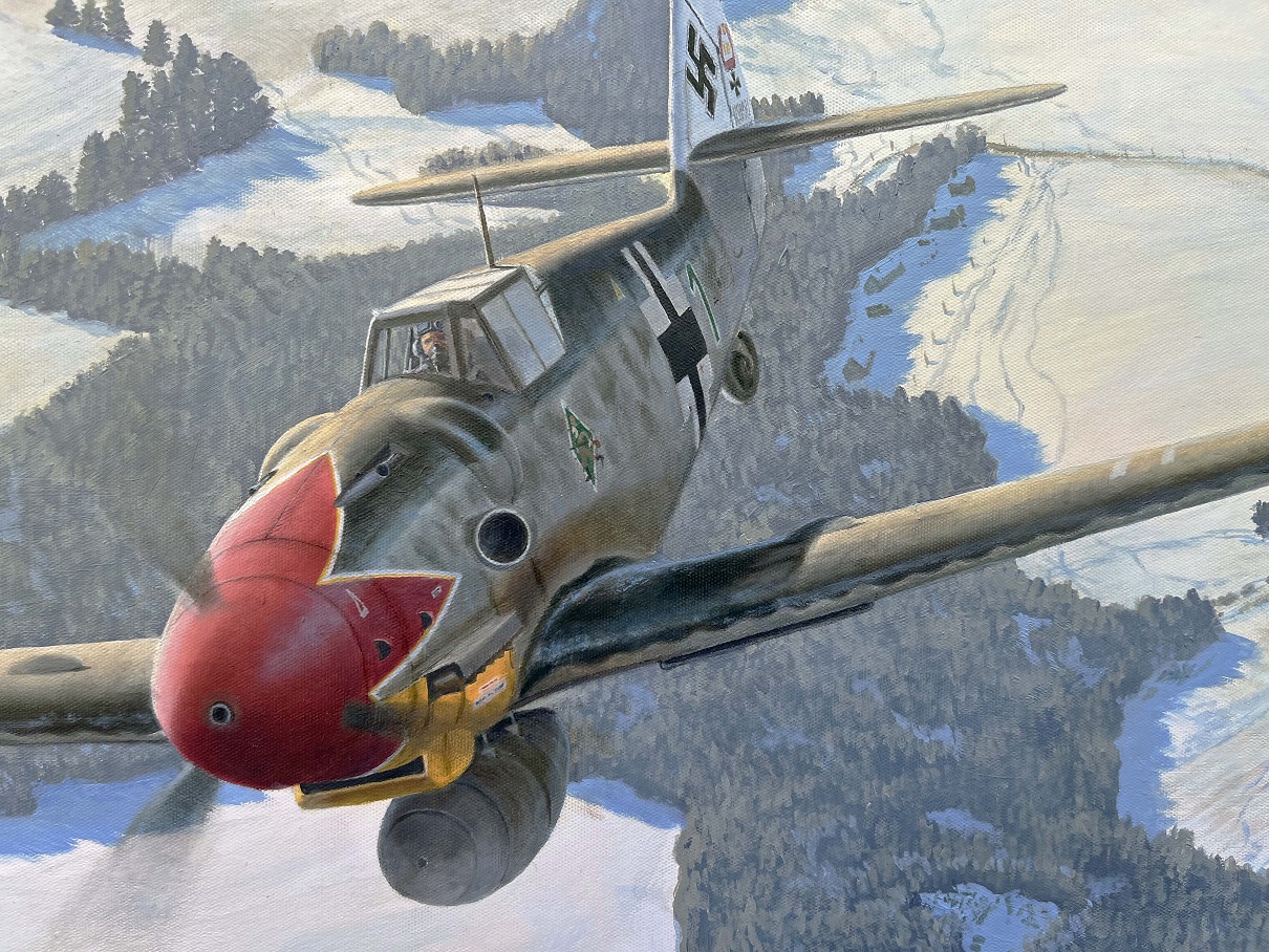 Me109G Graf Aviation art by Steven Heyen