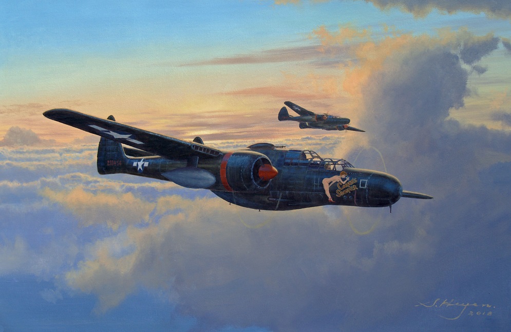 A-20 Boston aircraft art painting by Steven Heyen