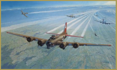 B-17 airplane art
