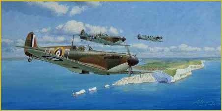 Spitfire airplane art