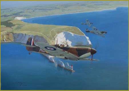 Spitfire aeroplane art